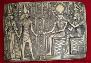 FARAÓNICO Antiguo Egipto Piedra Colgante Pared Placa Piedra Jeroglíficos Faro - Imagen 1 de 5