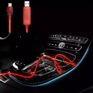 3 Feet Micro USB Cable Charge Sync Red Light Electroluminescent Pulse V2 x10 - Picture 1 of 5