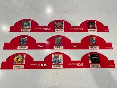 Nintendo 3DS Wii DS Shelf Sign Promo Advertisement Toys R Us Sonic Pac-man - Image 1 of 4