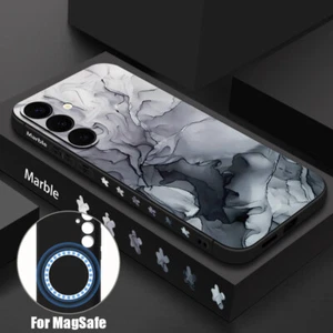Shockproof Case For Samsung S25 S24 S23 S22 Ultra S21 FE Marble Magnetic Cover - Picture 1 of 37