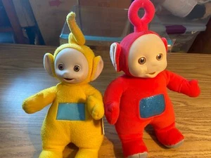 Teletubbies 1998 Red Po Eden Yellow Laa-Laa Playskool Vintage Plush Toy Doll 13" - Picture 1 of 15