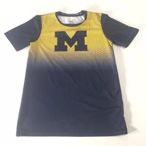 Gen2 Michigan Wolverines Dri Tek Compression Shirt Youth Large 14-16 Maize/Blue - Picture 1 of 7