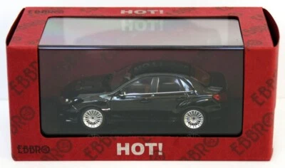 EBBRO 1/43 SUBARU IMPREZA WRX STI 4DOOR A-Line JDM BLACK Diecast Model Car - Image 1 of 4