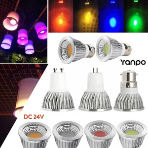 E27 MR16 DC 24V GU10 E14 E12 COB LED Spotlights Bulb Dimmable 12W 9W 7W Lamp LD - Picture 1 of 18