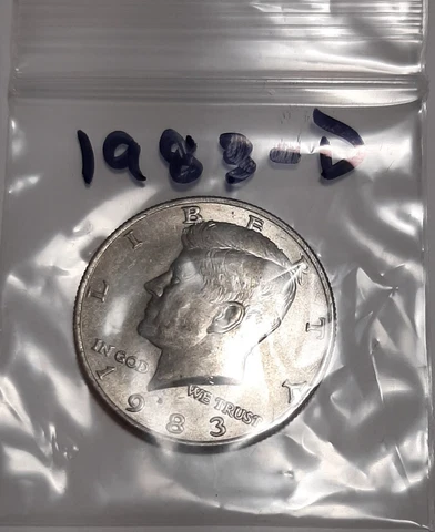 1983-D Kennedy Half Dollar, Circulated but Nice ! Cover