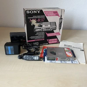 SONY MZ-R37 Minidisc-Recorder mit FB und Zubehör und OVP Technisch einwandfrei - Afbeelding 1 van 19