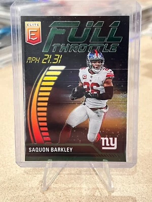2023 Donruss Elite #FT-SB Saquon Barkley Full Throttle Green - Image 1 of 2