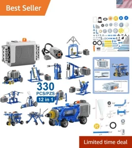 Educational 330-Piece Erector Set with Electric Motor - Perfect Gift for Kids 6+ - Picture 1 of 8