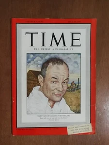 Time Magazine July 21, 1941 Secretary of Agriculture Claude Wickard 423 - Imagen 1 de 1