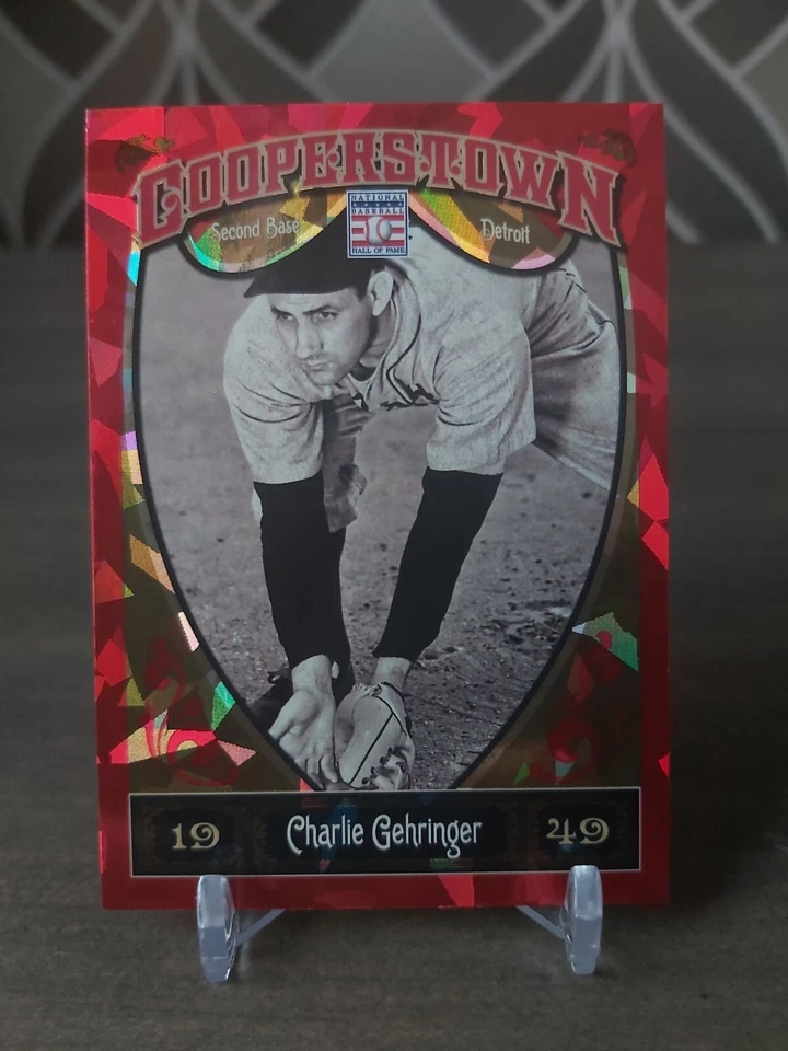Charlie Gehringer 2013 Panini Cooperstown Baseball 46 Red Crystal Shard /399 - Image 1 of 2