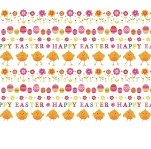  2 Sheets Quality Easter Gift Wrapping Paper - Happy Easter Chicks and eggs - Picture 1 of 1