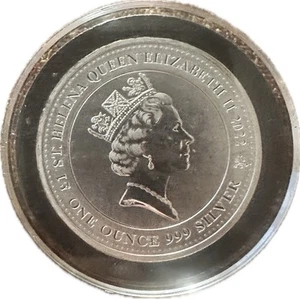 2022 Sant'Elena 1 libbra.999 argento 1 oz Guinea | design unicorno - Foto 1 di 2