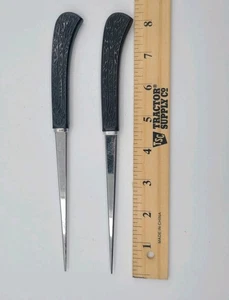 Vintage Brieföffner IDL Edelstahl One Japan One USA schwarzer Griff gezahnt - Bild 1 von 3