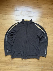 Vintage Sideout Full Zip Fleece Knit Sweater Size Small Brown Y2K Surf Grunge - Picture 1 of 4