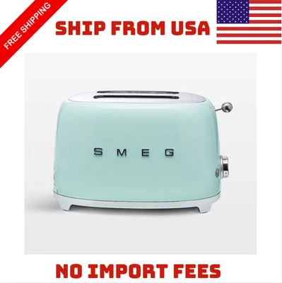SMEG Crema 2 Rebanadas Tostadora Retro Verde Pastel NUEVA EN CAJA Foto 1 de 4
