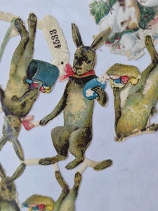 Konvolut alte Oblatenbilder Glanzbilder für Poesiealben Hasen Osterhasen Ostern - Bild 1 von 21