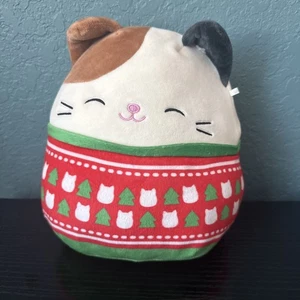 Kellytoy Squishmallow Cam Die Katze im Weihnachtsurlaub Pullover 8 Zoll Plüsch - Bild 1 von 6