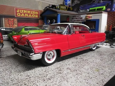 Lincoln Premiere 1956 Sun Star Platinum Collection escala 1/18 rojo/blanco diecast Foto 1 de 3
