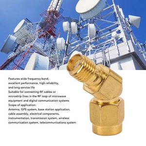 SMA 45° Stecker Auf Buchse Breitband-Stecker Auf Buchse Für Antennenmessgerät❀ - Zdjęcie 1 z 22