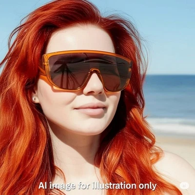 XOXO Gafas de sol protectoras nuevas con etiquetas, montura marrón, lente gris, 100 % protección UV con estuche Foto 1 de 4