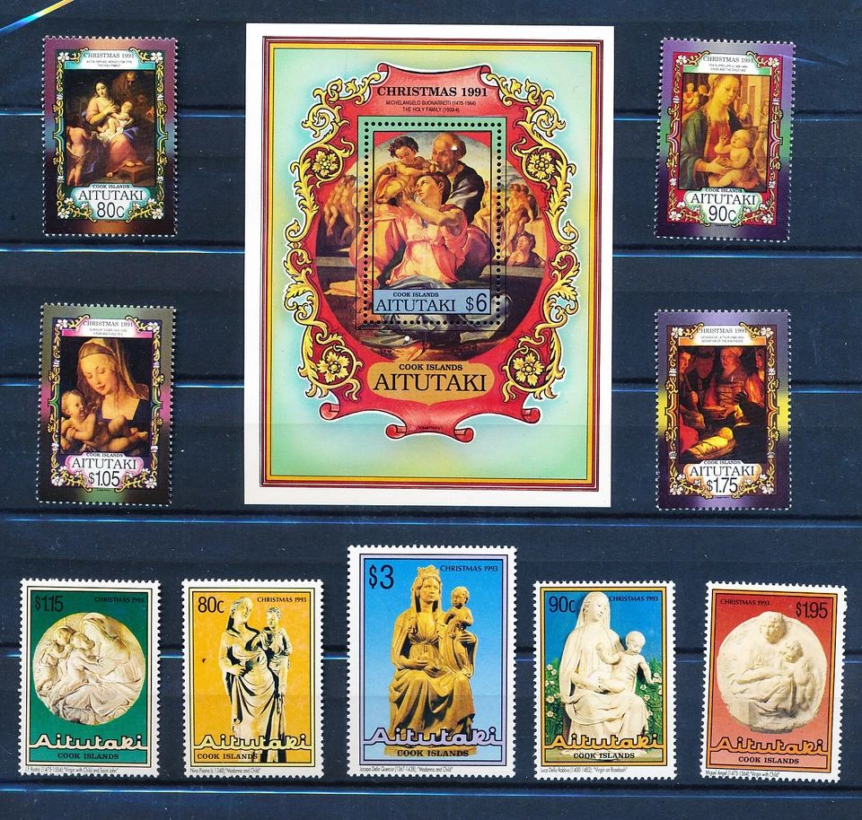 XE55642 Cook Islands Aitutaki christmas art religion fine lot MNH - Image 1 of 1