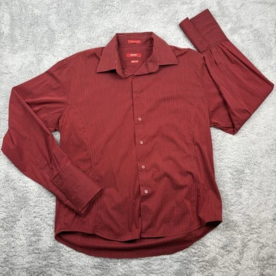 Report Collection Shirt Mens XL Pinstripe Stretch Button Up Long Sleeve Dress - Image 1 of 4