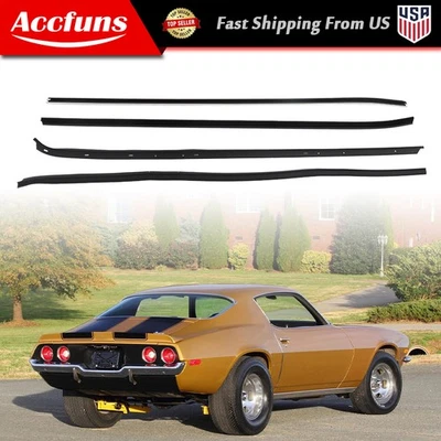 Sellos de resistencia para barrido de ventana 4 piezas para Chevy Camaro Pontiac Firebird 1970-1981 Foto 1 de 4