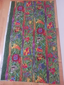 Difícil de encontrar acolchado costura Laurel Burch "Secret Jungle" tela de algodón 1 yarda   - Imagen 1 de 12