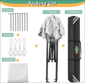 Gazebo Pieghevole 2x2m Impermeabile Stabile Resistente Invernale Pop Up Tenda - Foto 1 di 18