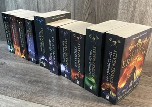 Complete Set Series Lot of 10 Malazan Book of the Fallen by Steven Erikson - Foto 1 di 11