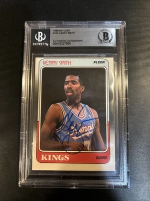 KENNY SMITH 1988-89 FLEER RC SIGNED IP AUTO BAS BGS AUTHENTICATED CERTIFIED #100 - Image 1 of 2