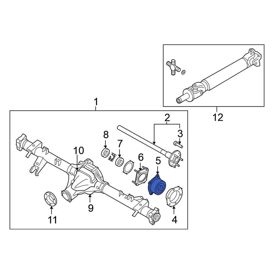 For Nissan Frontier 2005-2019 Nissan 43210EA200 Rear Drive Axle Shaft Bearing Foto 1 de 1