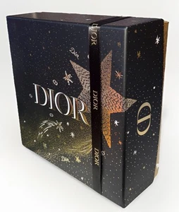DIOR Black & Gold Star Logo Gift Storage Box w/Lid NEW + Wrapped! - Picture 1 of 5