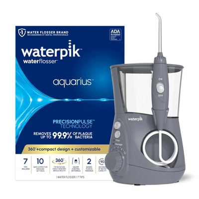 	Waterpik Acuario Water Flosser Gris WP-667 10 Ajustes ADA Aceptados	 Foto 1 de 4