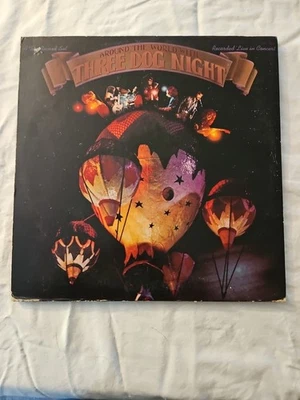 Around the World with Three Dog Night - Vinyl 2x LP 1973  Dunhill 50138 Die Cut - Image 1 of 4
