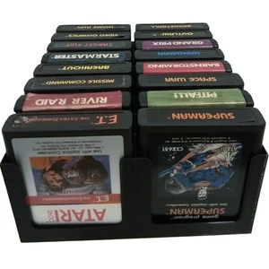Atari 2600 Spiel Aufbewahrung (hält 16 Kassetten) Rack/Ständer/Tablett/Box - Bild 1 von 9
