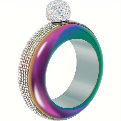 Frasco brazalete de acero inoxidable moderno y práctico para ocasiones de fiesta nuevo Foto 1 de 4