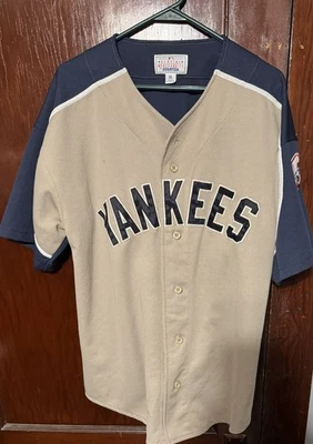 Camiseta deportiva vintage de los New York Yankees para hombre talla XL gris/azul Foto 1 de 4