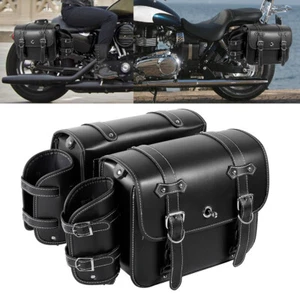 Motorcycle Side Saddlebags Saddle bags Panniers for Harley Suzuki Honda Kawasaki - Picture 1 of 12
