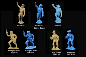 Western Character figures Custer 54mm resin toy soldiers Marx playset - Picture 1 of 8