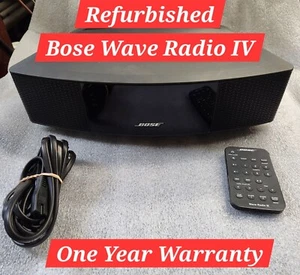 BOSE Wave Radio IV AM/FM Radio w/Remote (Black) *Refurbished* - Picture 1 of 8