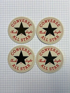 Set of 4 Pcs Artificial Leather Converse All Star Badge Emblems - Picture 1 of 4