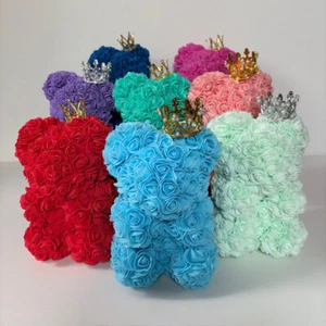 Rosenbär Bär Blumen Rosen Teddybär Hochzeit Geburtstag Taufe Kirche Valentinstag - Bild 1 von 20