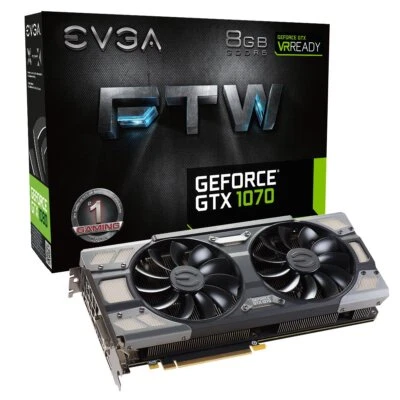 EVGA GeForce GTX 1070 FTW GAMING ACX 3.0, 8GB GDDR5, RGB LED,  08G-P4-6276-KR - Image 1 of 4