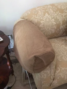 MARKS & SPENCER BROWN ARMREST COVER SLIP CASE HOME LIVING ROOM COUCH SOFA M&S - Picture 1 of 8