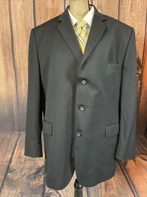 J Ferrar Blue Pin Strip 2 Piece Suit - Image 1 of 4