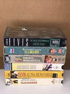 Elvis Movies Lot of 6 VHS Center Stage Jailhouse Rock Hawaii Clambake One Sealed