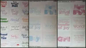 3D A4 Die Cut Card Toppers Baby Boy Baby Girl Greetings All Occasions No Cutting - Foto 1 di 4