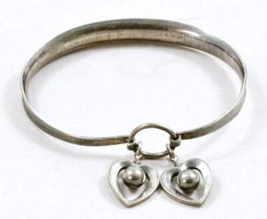 TOP DESIGNER bracelet Erik GRANITE modernist Finland bangle silver 70 925 SILVER - Picture 1 of 5