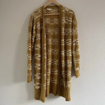 Cárdigan suéter Mystree Open Duster para mujer talla mediana grueso tejido Foto 1 de 4